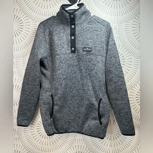 Simply Southern Women’s Pull Over 1/4 Snap Top Dark Gray/Black Medium